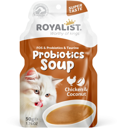 Băuturi - Probiotics supa pentru pisici cu aroma de pui si nuca de cocos, 50 g