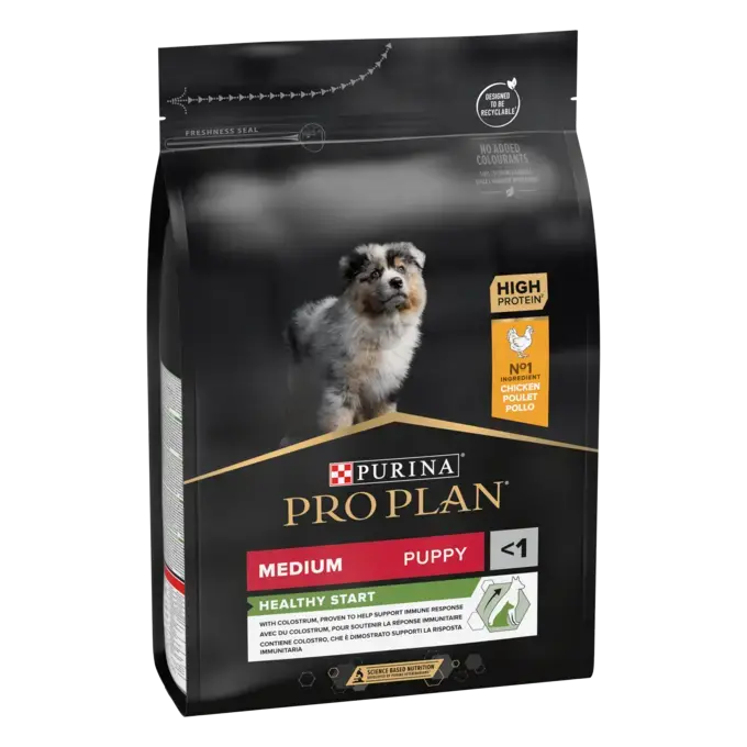 CAINI - Purina PRO PLAN, Healthy Start, Hrana uscata pentru caini, Medium Puppy, cu Pui, 3kg