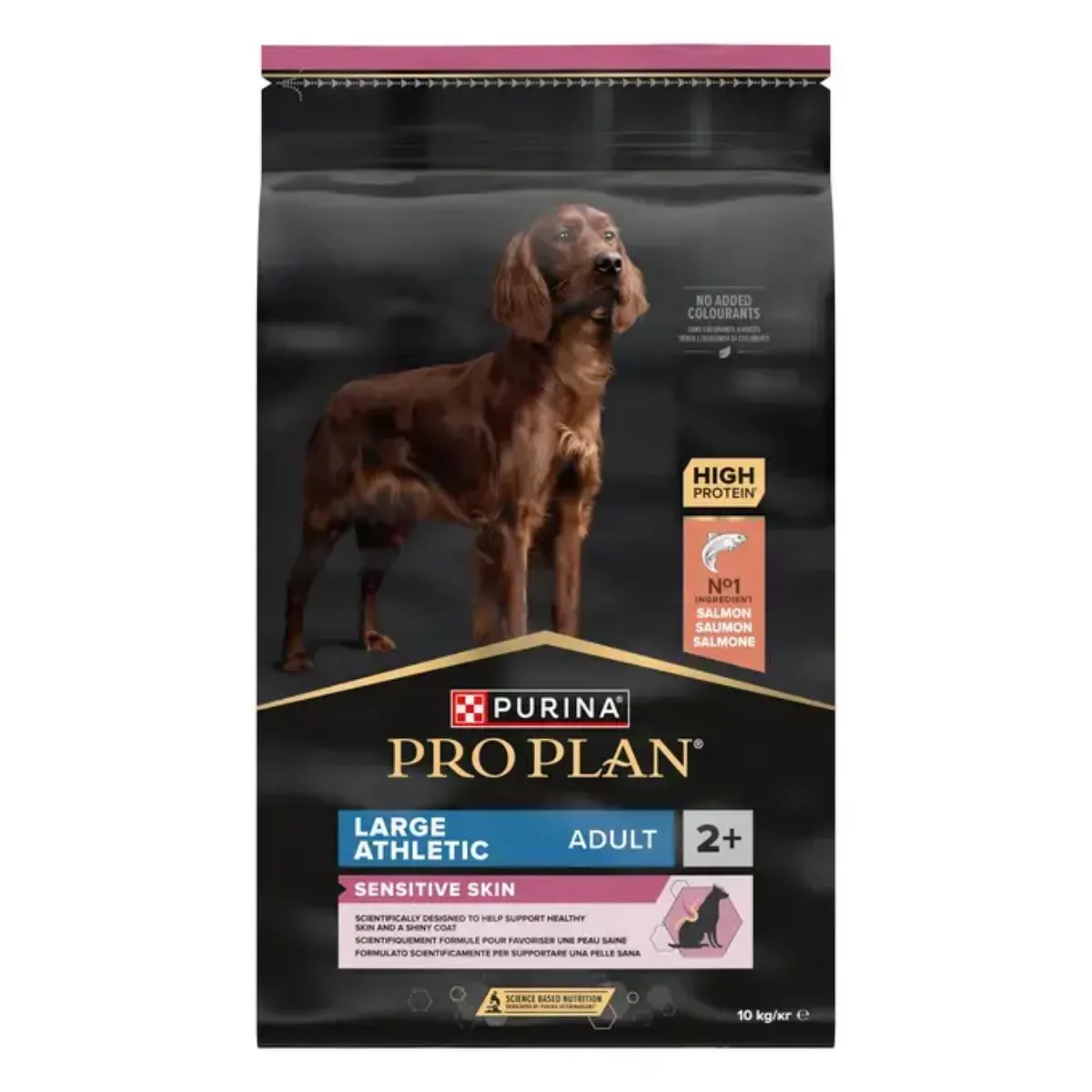CAINI - PURINA Pro Plan Sensitive Skin Large Athletic, L-XL, Somon, hrană uscată câini, piele & blană, 10kg
