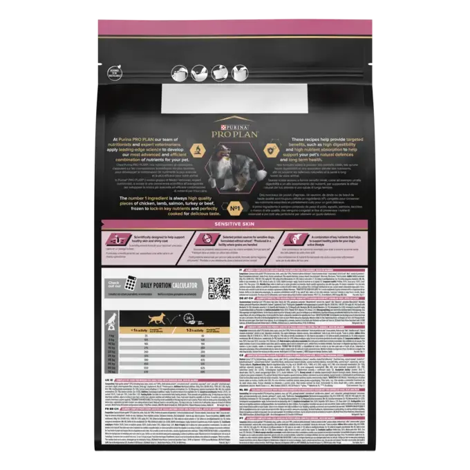 Purina PRO PLAN Sensitive Skin, Medium Adult cu Somon, Hrana uscata pentru caini, 10kg [1]