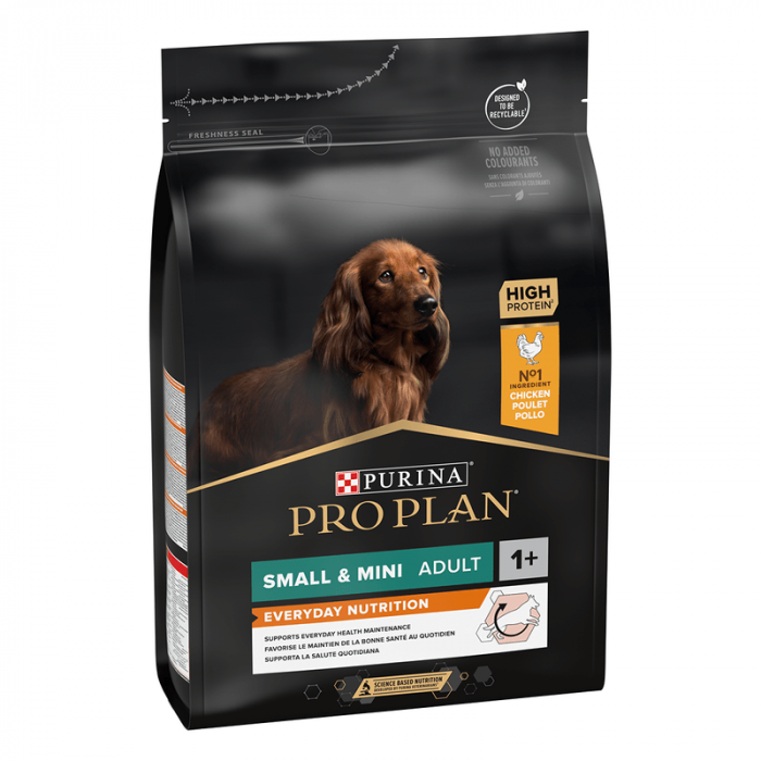 PRO PLAN - PURINA PRO PLAN Small & Mini Adult Everyday Nutrition, Hrana Uscata Caini Adulti Talie Mica cu Pui, 7 kg
