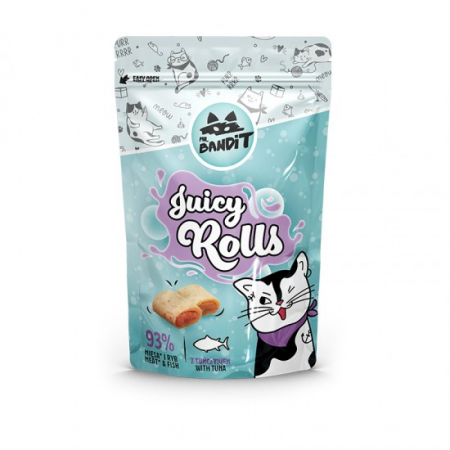 RECOMPENSE - Recompense pentru pisici Mr. Bandit CAT Juicy Rolls, pui si ton, 40 g