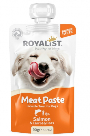 RECOMPENSE - Royalist Pastă de Carne cu Somon, Morcovi și Mazăre pentru caini, 90 g
