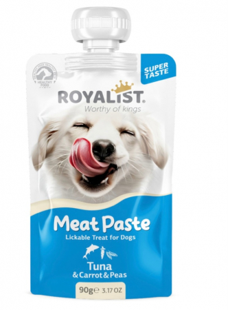 RECOMPENSE - Royalist Pastă de carne cu ton, morcovi și mazăre pentru câini, 90 g