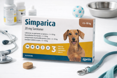 Deparazitari Caini - Simparica 20 mg (5-10 kg), 1 tableta