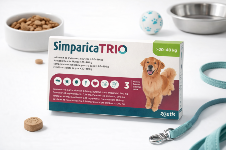 Deparazitari Caini - Simparica Trio 48mg 20-40kg, 1 tableta