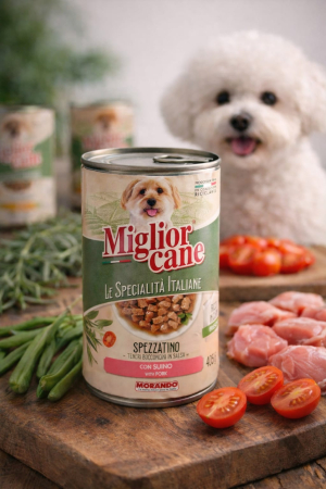 MORANDO - Miglior cane. Spezzatino – Bucăți mici în sos cu carne de porc, 405 g