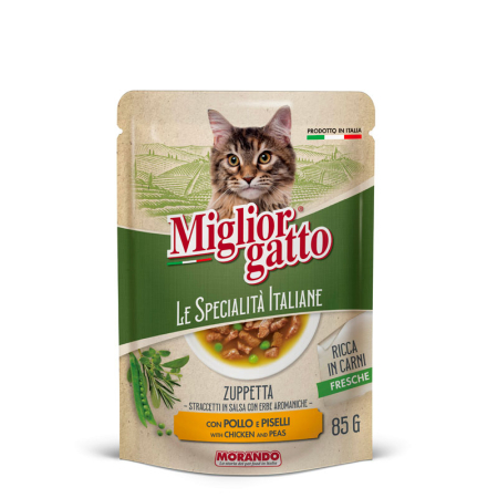 MORANDO - Zuppetta (Supă) – Fâșii într-un sos cu pui și mazăre, 85 g