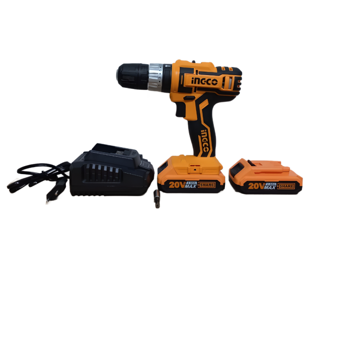 Bormașină cu Impact 20V + 2 Acumulatori, LED și Accesorii în Valiză [2]