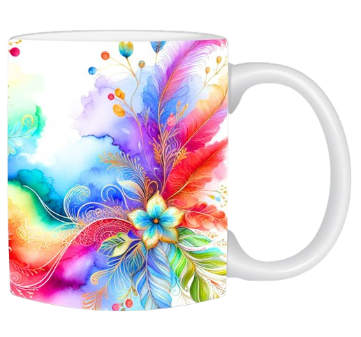 Cană cu flori în acuarelă [1]