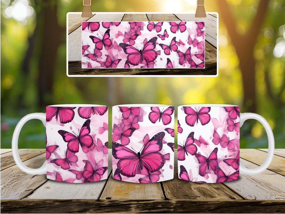 Cană cu fluturi roz [3]