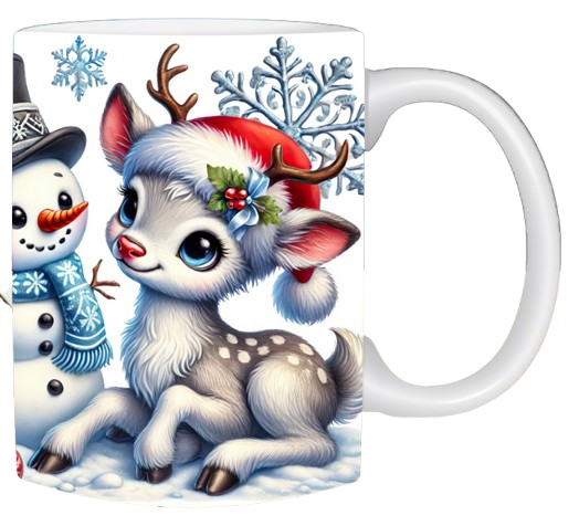 Cană cu omuleț de zăpadă și ren [1]