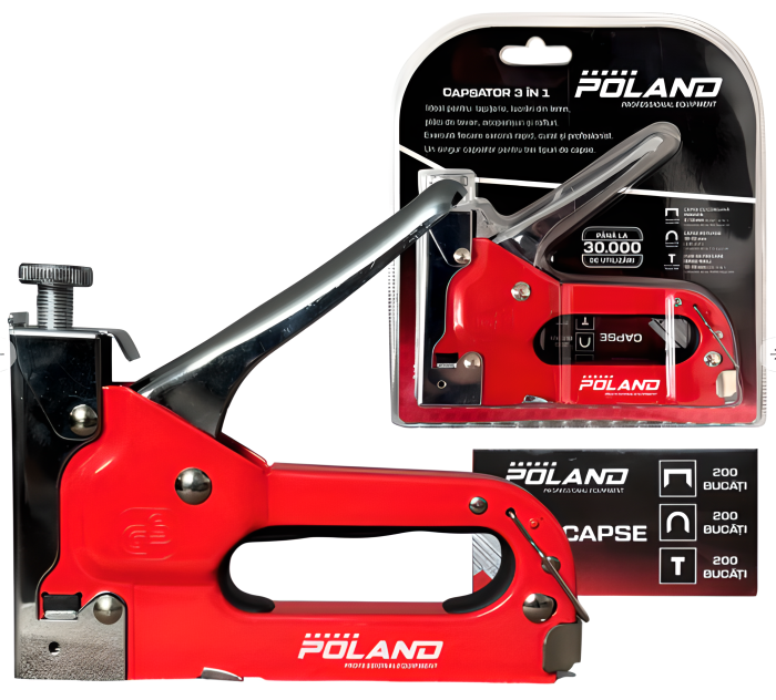 Capsator Tapițerie 3 în 1 POLAND – Compatibil cu Capse U, T, Standard [1]
