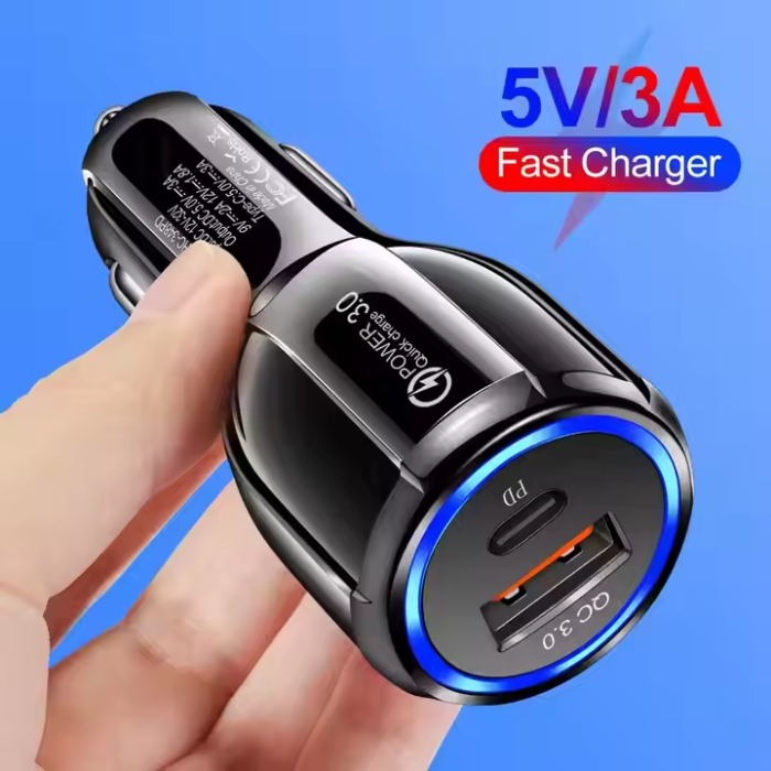 Încărcător auto QC3.0 + PD 36W Dual Ports [3]