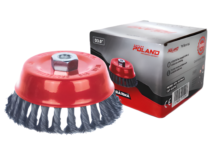 Perie Sârmă Tip Cupă Poland pentru Flex – Curățare Metal [1]