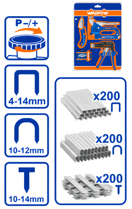 Set capsator 3in1 clește dibluri extractor capse WADFOW [2]