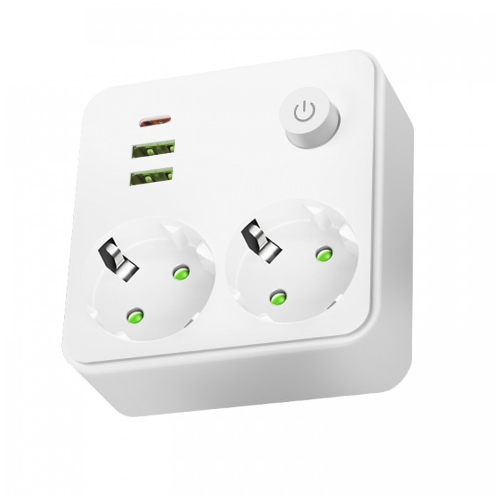 Splitter LINEA PRO FL2 2x230V + USB-A + USB-C Alb Kobi [6]