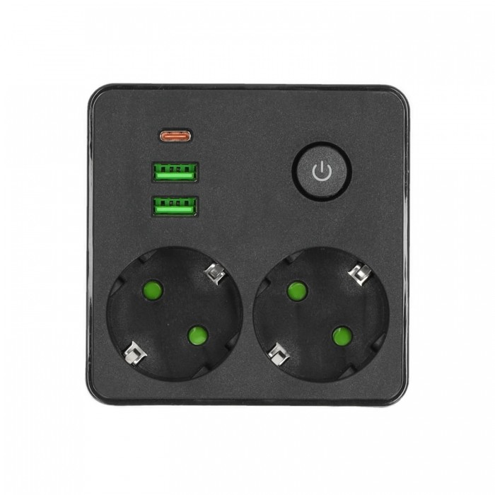 Splitter LINEA PRO FL2 2x230V + USB-A + USB-C Negru Kobi [2]