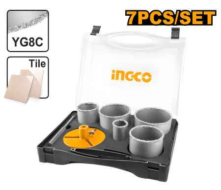 Casă și grădină - Set carote diamantate 7 piese 33-83 mm