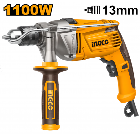 Bormașini - Bormașină cu Impact 1100W – Mandrină cu Cheie, Funcții Percuție și Găurire