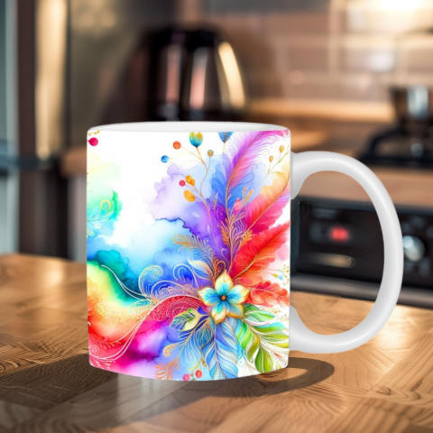 Cană cu flori în acuarelă [5]