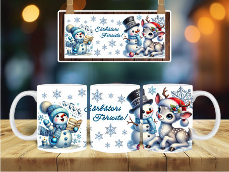 Cană cu omuleț de zăpadă și ren [1]