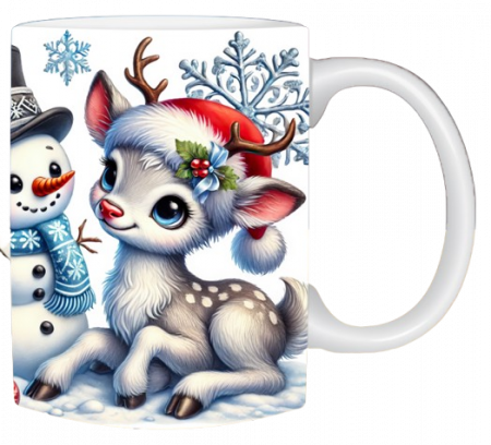 Căni - Cană cu omuleț de zăpadă și ren