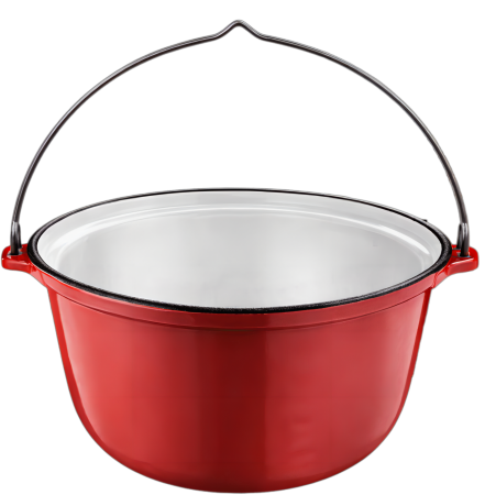 Casă și grădină - Ceaun Emailat din Fontă 10.8 L – Roșu