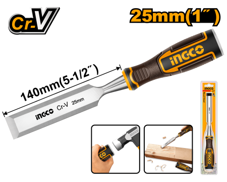 Scule manuale - dalta-lemn-ingco-25mm-otel-crv