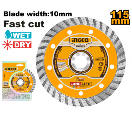 Accesorii scule electrice - Disc Diamantat Turbo 7.5 mm – Taiere Uscata pentru Granit Beton Gresie