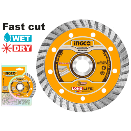 Discuri de tăiere și șlefuit - Disc Diamantat Turbo 7.5 mm – Taiere Uscata pentru Granit Beton Gresie