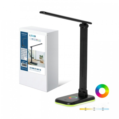 Corpuri de iluminat - lampa birou kobi noblite rgb 7w 3cct night light negru