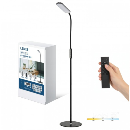 Lampi - lampa podea kobi teilo 10w 3cct telecomanda premium negru