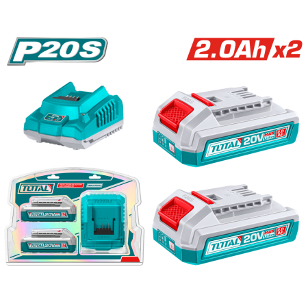 set baterii total industrial 20v 2ah