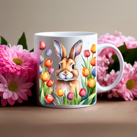 Set cadouri personalizate cu iepuras si lalele colorate [2]