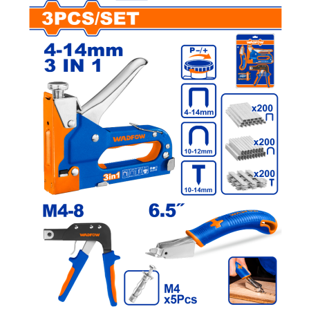 Capsatoare - Set capsator 3in1 clește dibluri extractor capse WADFOW