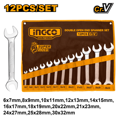 Chei combinate - Set Chei Combinate Ingco 12 piese 6-32 mm