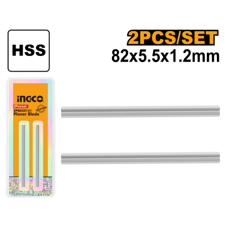 Set Cuțite Rindea INGCO HSS 82×5.5×1.2 mm – 2 buc
