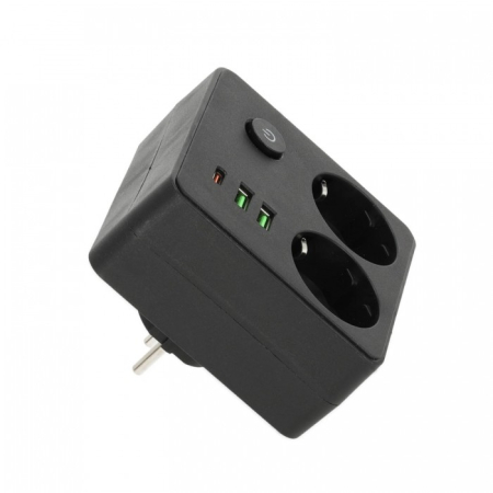 Splitter LINEA PRO FL2 2x230V + USB-A + USB-C Negru Kobi [3]