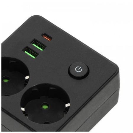 Splitter LINEA PRO FL2 2x230V + USB-A + USB-C Negru Kobi [2]