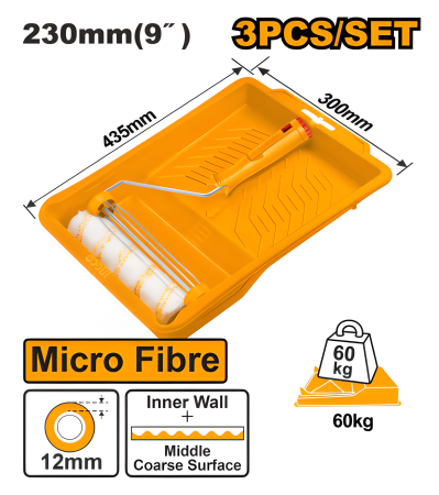 Trafalet - Trafalet cu Tavă și Rezervă – Set 3 bucăți, 230 mm, microfibră