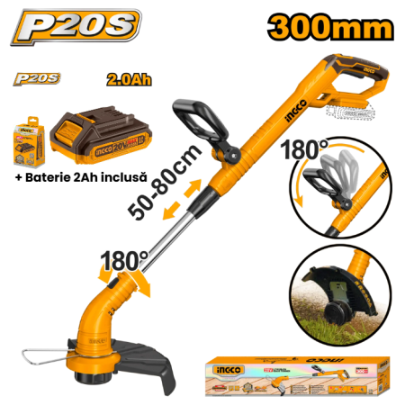 Trimmere - trimmer-20v-acumulator-2ah-ingco-p20s