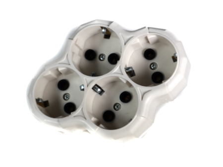 Accesorii scule electrice - Triplu Ștecher cu 4 Găuri Alb 250V 16A Universal