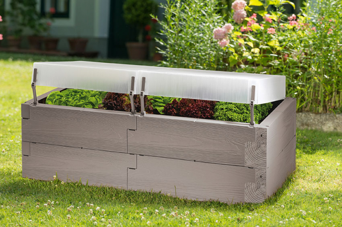 Jardiniera de gradina Juwel Timber 2 nivele, cu capace termice, 240 L [2]