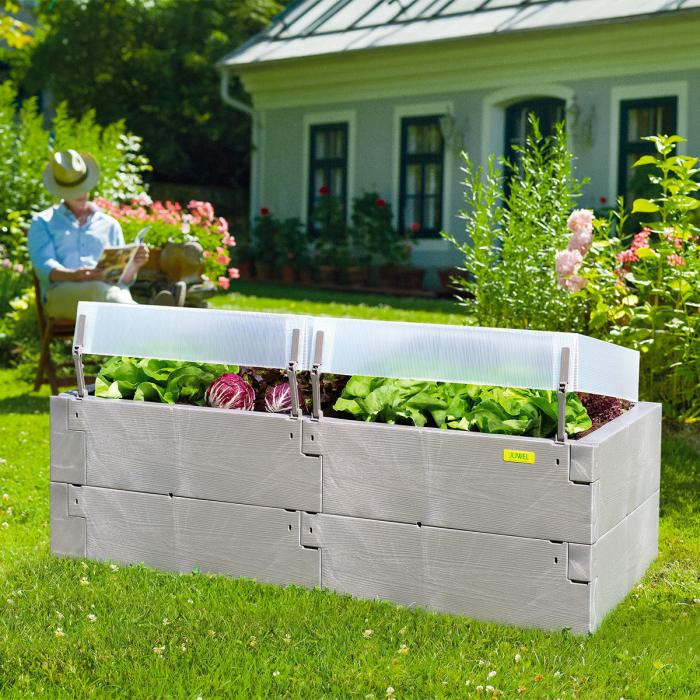 Jardiniera de gradina Juwel Timber 2 nivele, cu capace termice, 240 L [3]