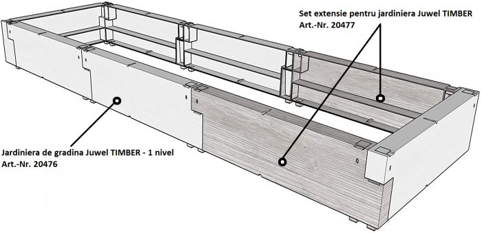 Set extensie pentru jardiniera Juwel Timber, 2 elemente [2]
