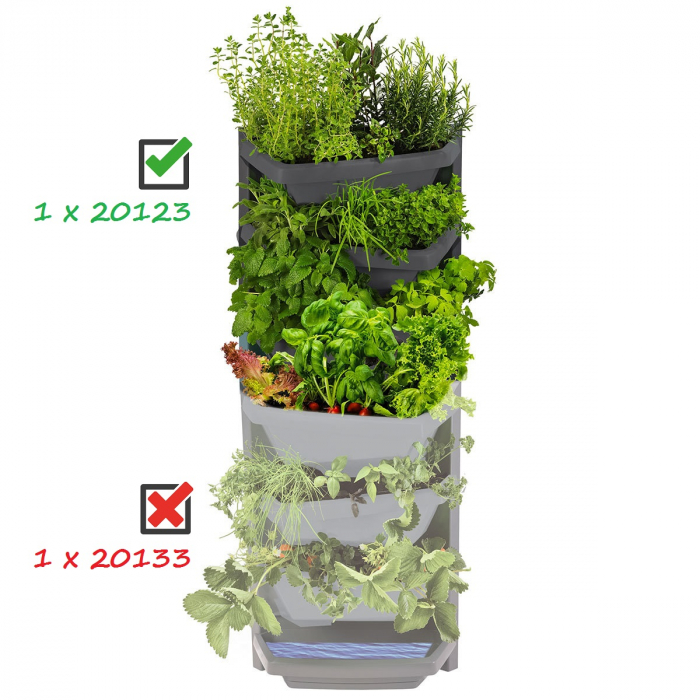 Gradina Verticala Juwel Extensie, 48 x 24 x 56 cm - Gri [2]