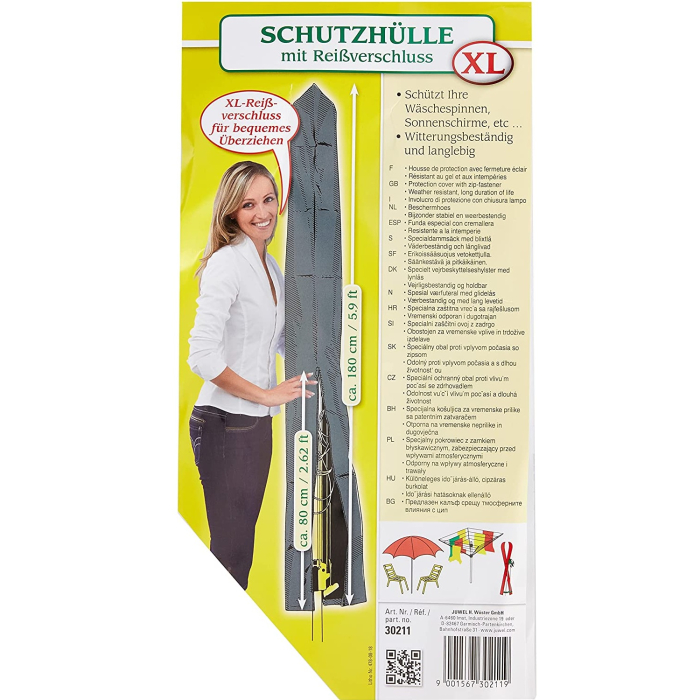 Husa de protectie Juwel cu fermoar 180 cm, Gri [7]