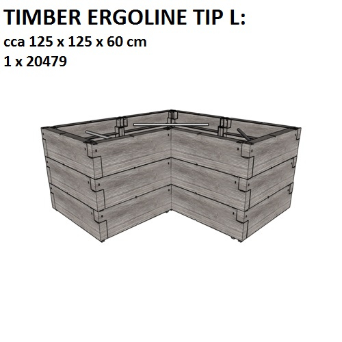 Jardiniera de gradina Juwel Timber Ergoline, 790 L [8]