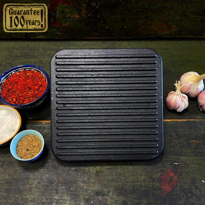Presa pentru Grill Patrata din Fonta Maysternya MS220 – 21x21 cm, 3.5 kg [5]